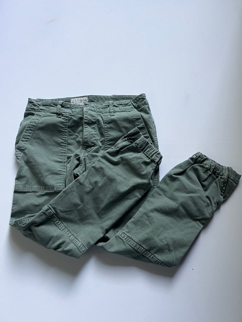 Nili Lotan UTILITY COTTON PANT - Size 0 - Vintage Wash Thyme - Picture 7 of 9